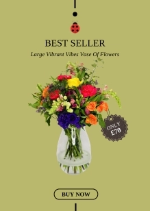 Large Vibrant Vibes Vase Of Flowers Best Seller Liverpool